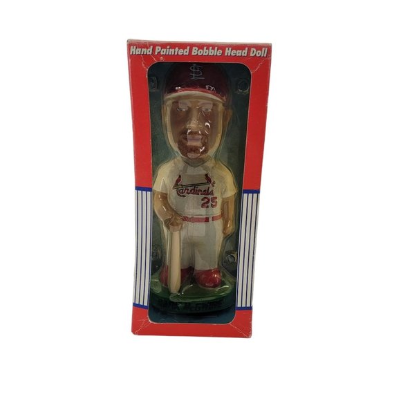 Vintage Mark McGwire Cardinals Hand Painted Bobble Head Bobble Dobble w/ Box - Picture 7 of 14